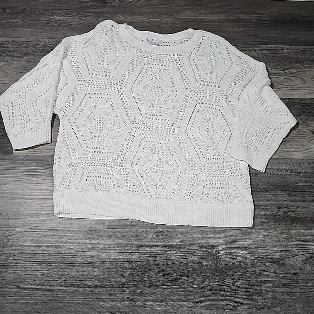 J Jill Windsor Sweater White Size XS Petite - Picture 2 of 7